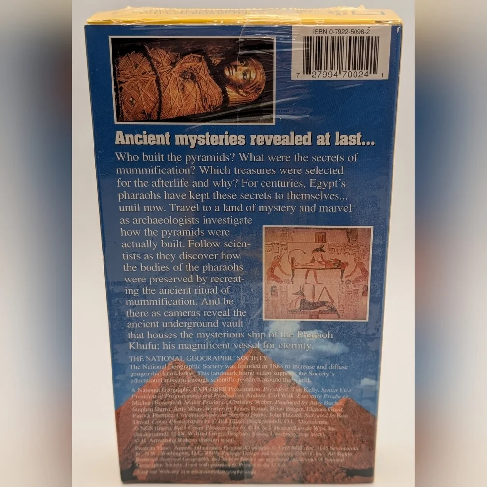 National Geographic Video - Egypt: Secrets of the Pharaohs VHS ( NEW )